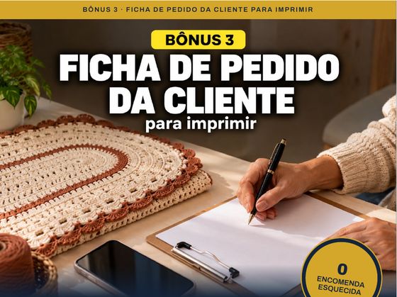 Capa do bônus Ficha de Pedido da Cliente